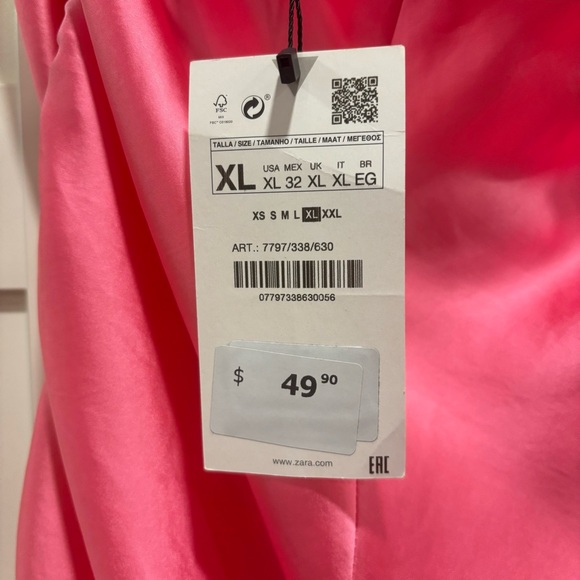 Zara - Satin Mini Slip Dress - Picture 6 of 6